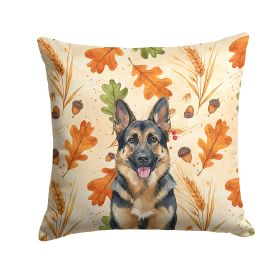 German Shepherd Heirloom Fall Throw Pillow Decorative Indoor Outdoor Accent Cushion for Couch, Bed or Patio, 18Hx18W