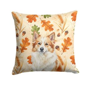Tan Icelandic Sheepdog Heirloom Fall Throw Pillow Decorative Indoor Outdoor Accent Cushion for Couch, Bed or Patio, 18Hx18W