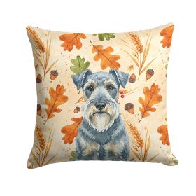 Kerry Blue Terrier Heirloom Fall Throw Pillow Decorative Indoor Outdoor Accent Cushion for Couch, Bed or Patio, 18Hx18W