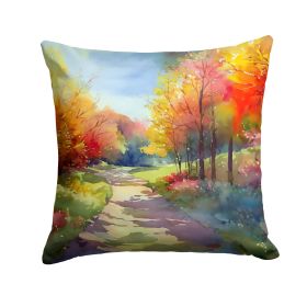 North Carolina Dogwoods in Watercolor Throw Pillow Machine Washable, Indoor Outdoor Decorative Pillow for Couch, Bed or Patio, 14Hx14W (Default: Default)